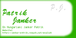 patrik janker business card